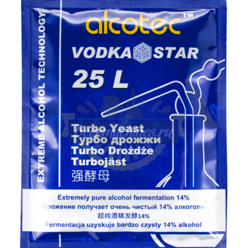 Дрожжи спиртовые турбо Alcotec vodka star (66)