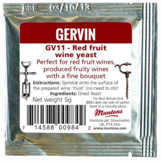 Дрожжи винные Gervin GV11 Red Fruit Wine