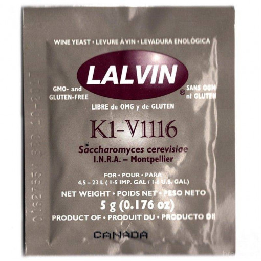 Дрожжи винные Lalvin ICV K1V-1116 5г.